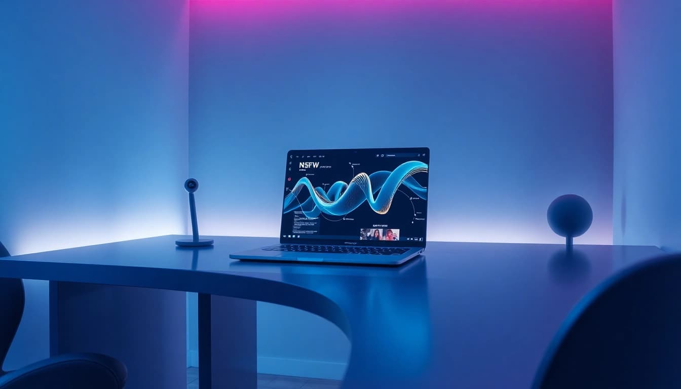 Experience nsfw ai innovation in a sleek, modern workspace showcasing advanced technology.