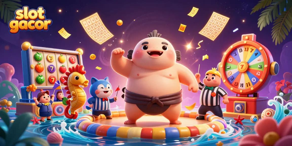 Slot gacor menghadirkan suasana kasino yang meriah dengan ikan fugu dan kucing wasit.
