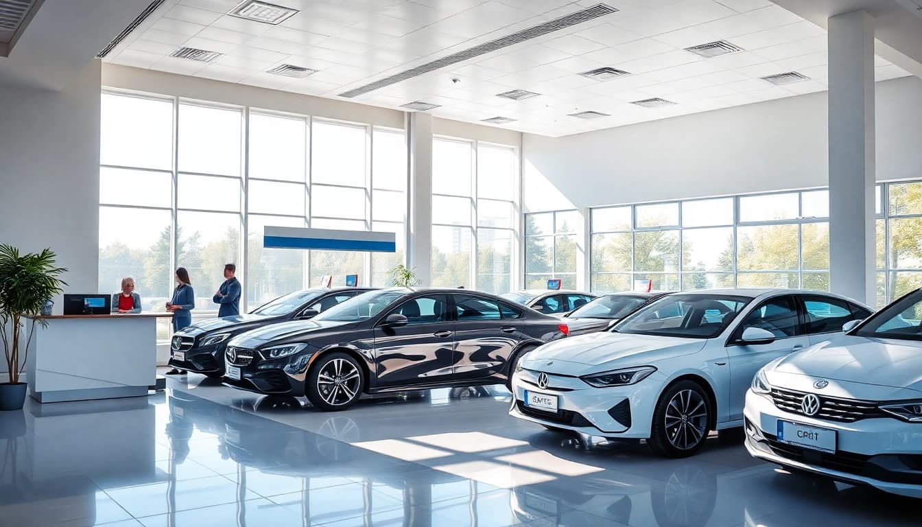 chirie auto ieftin services at a welcoming car rental agency in Chișinău, showcasing various car models.