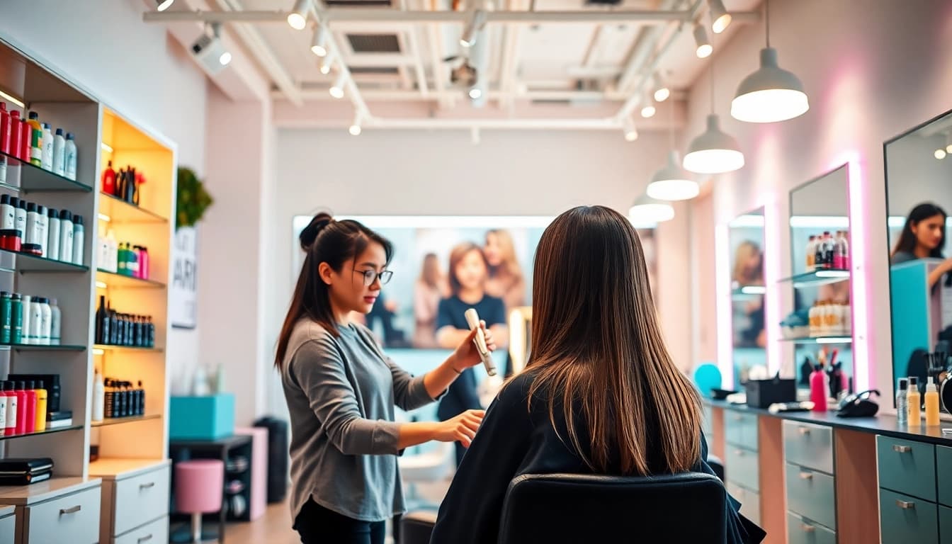 salon craiova offering high-quality hair services in a stylish environment.