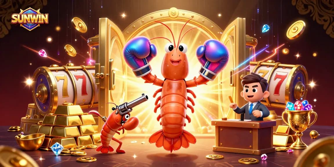 SUNWIN transforms gameplay with an exciting illustration of lively casino characters and dynamic game elements.