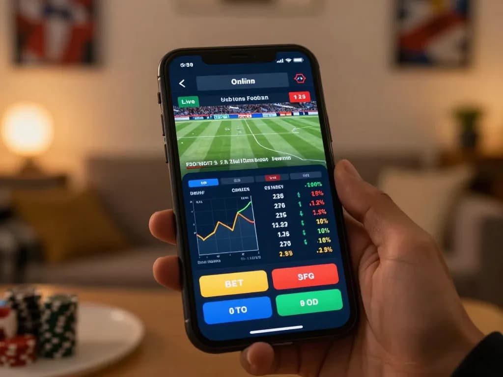 Engaging mobile sports betting interface showcasing fb88 kèo nhà cái for live match odds