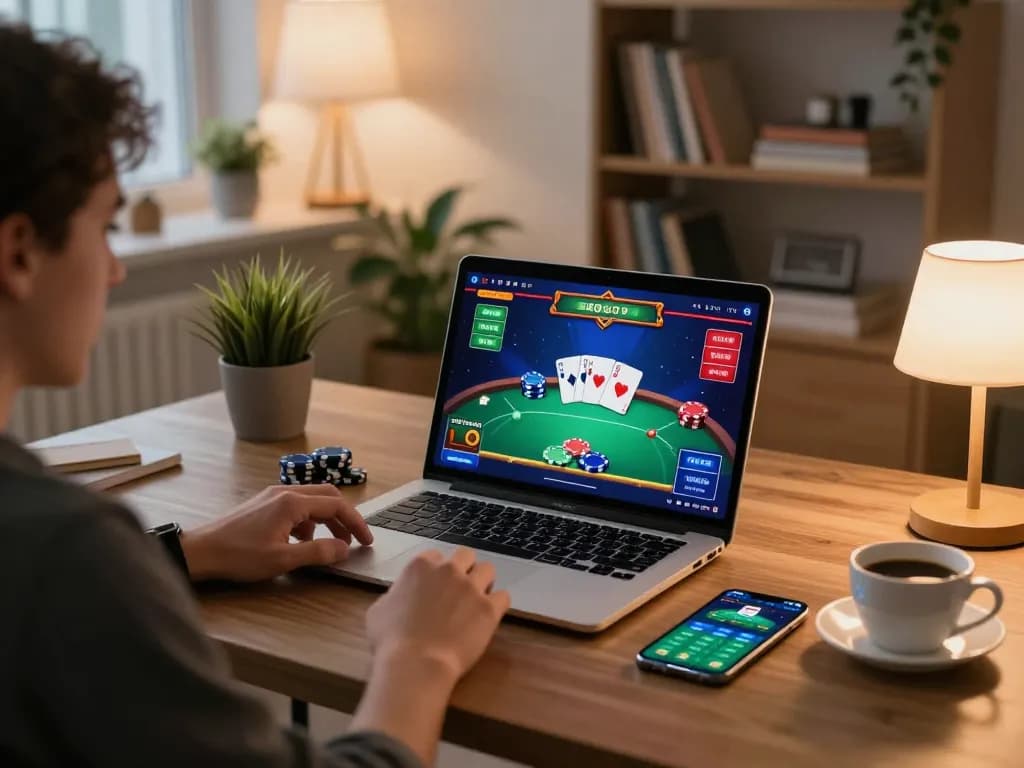 Engaging online gaming scene showcasing top quality widgets in use during a poker game