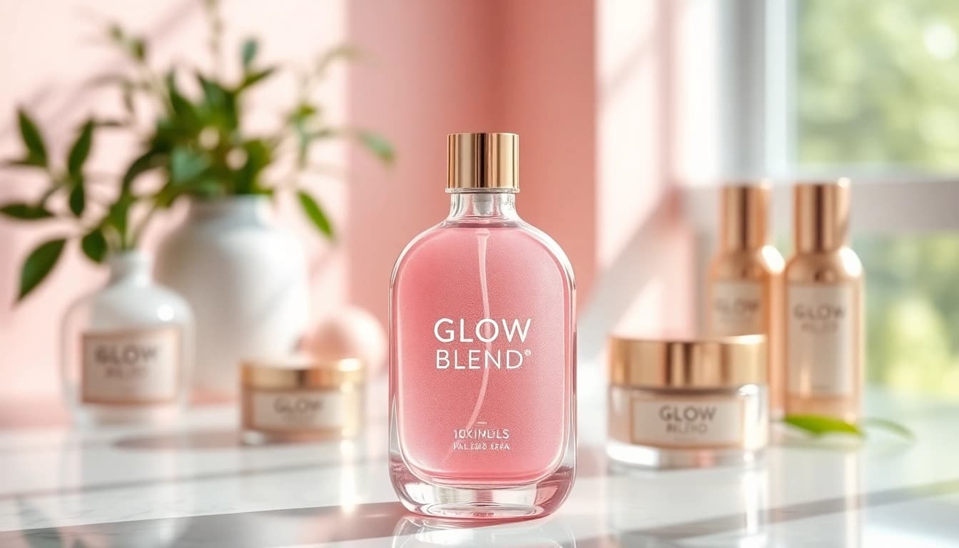 Showcasing Glow Blend in a stylish setting to highlight its beauty and quality.
