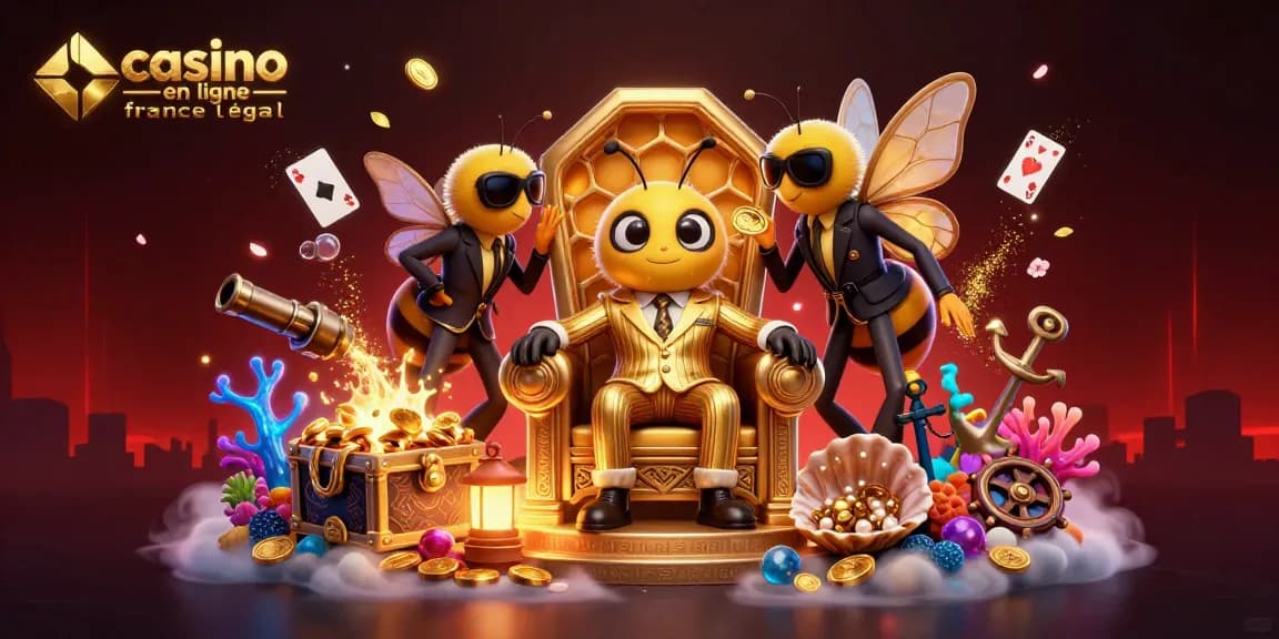 Jouez sur un casino en ligne légal en France avec cette illustration captivante et dynamique.