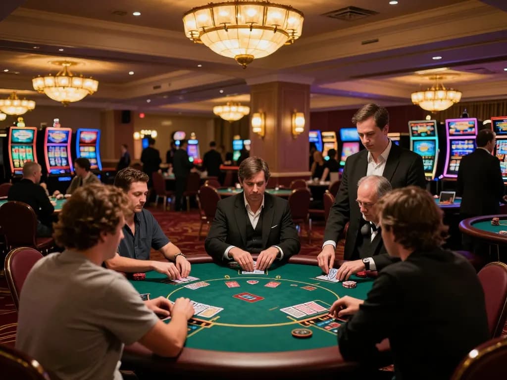 Casino Homepage showcasing players at poker tables, engaging in exciting gameplay.