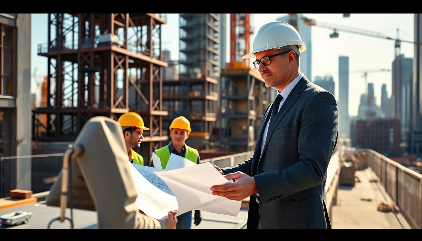Manhattan Construction Manager leading a team at an urban construction site, showcasing effective management.