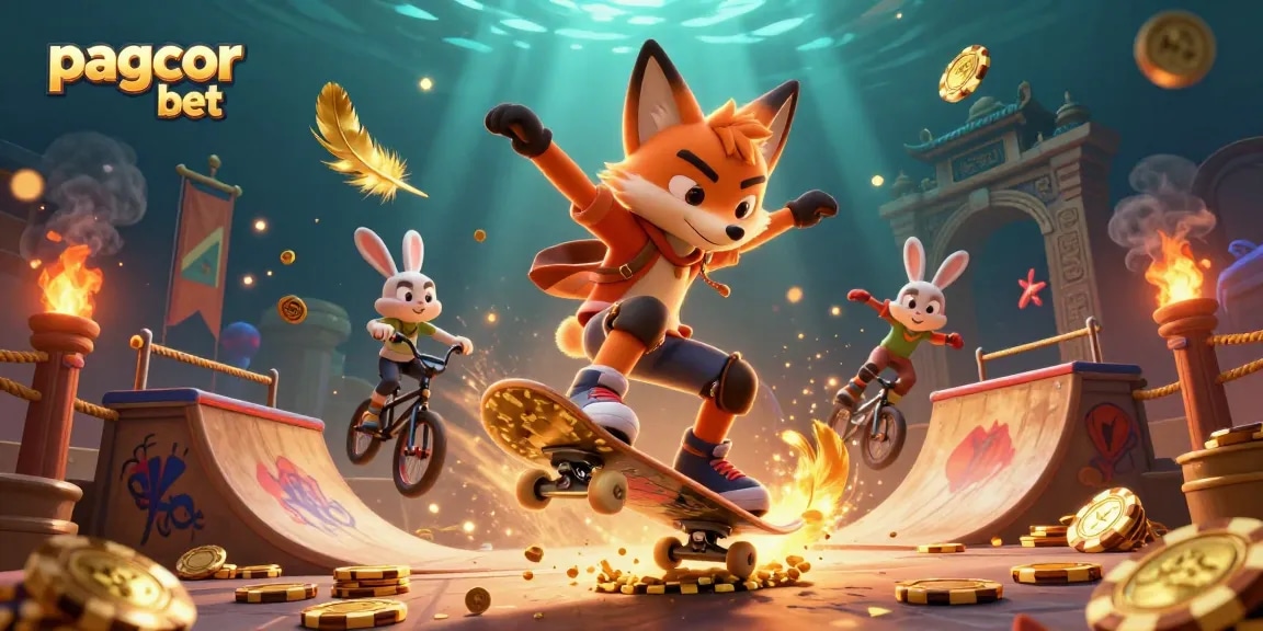 Experience pagcor bet excitement in this dynamic gaming scene featuring animated characters and vibrant casino elements.