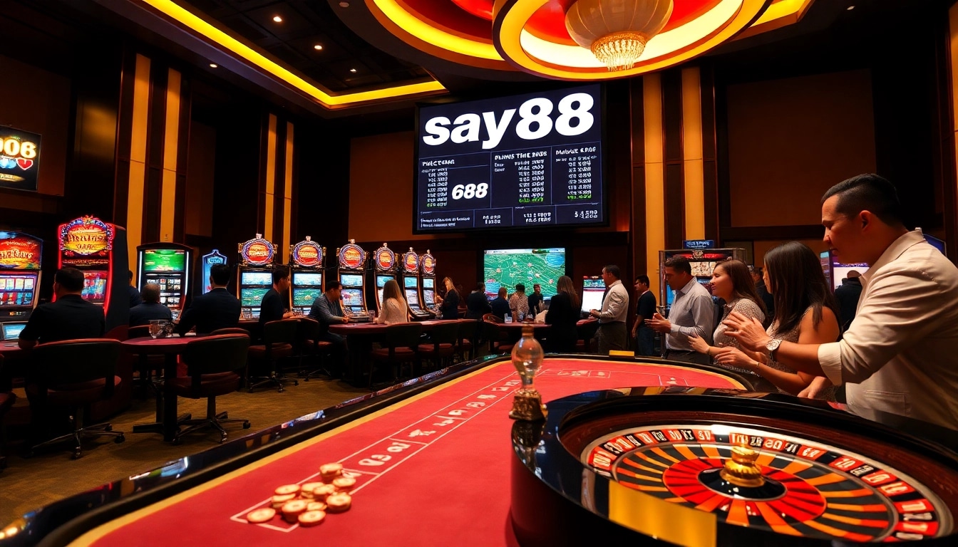 Experience the thrill of winning at Say88 with exciting casino games and vibrant gaming tables.