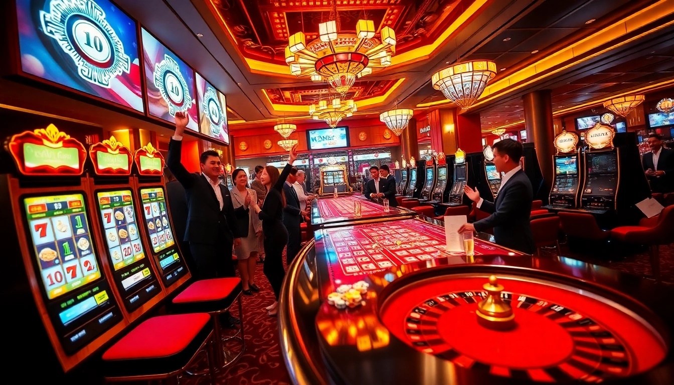 Experience thrilling gambling at https://mm88.tokyo/ with vibrant casino tables and celebrating players.