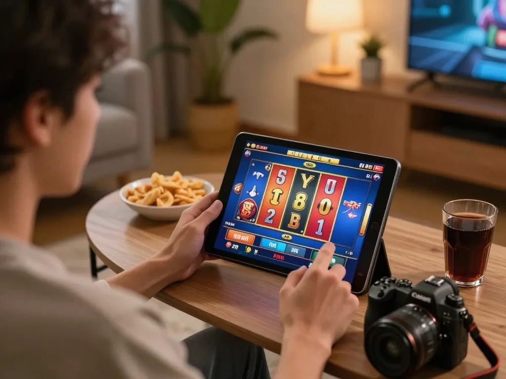 Terlibat dalam slot kasino online dengan strategi slot deposit 1000 di rumah.