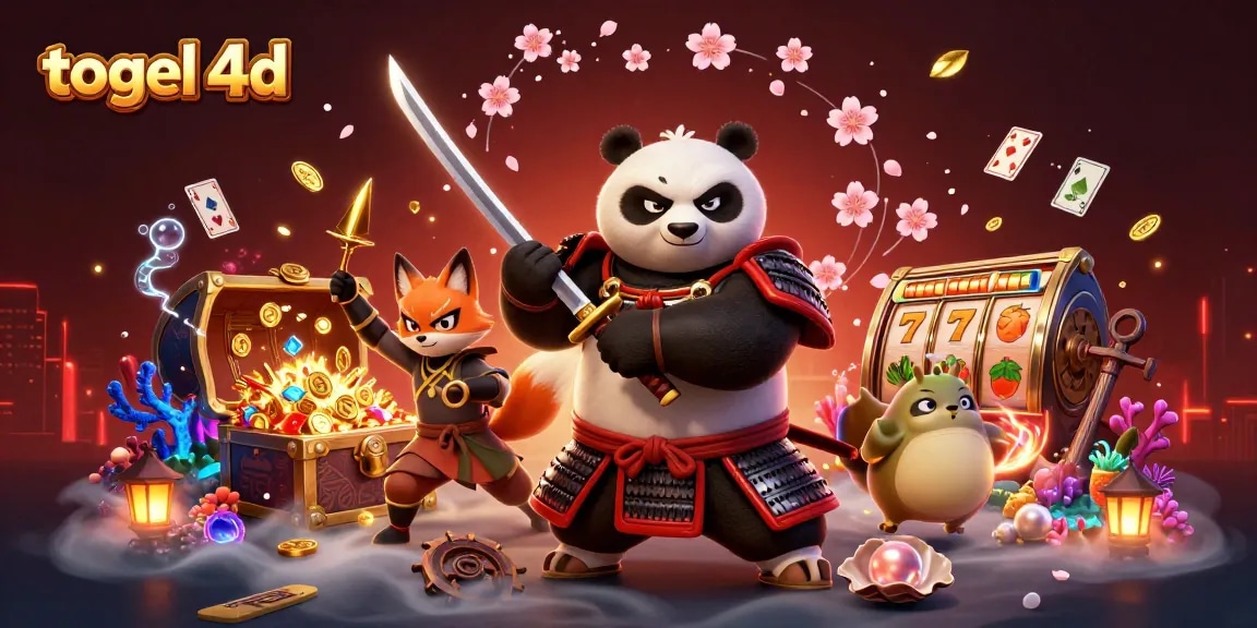 Experience thrilling togel 4d action with magical characters amidst a treasure-filled casino scene.