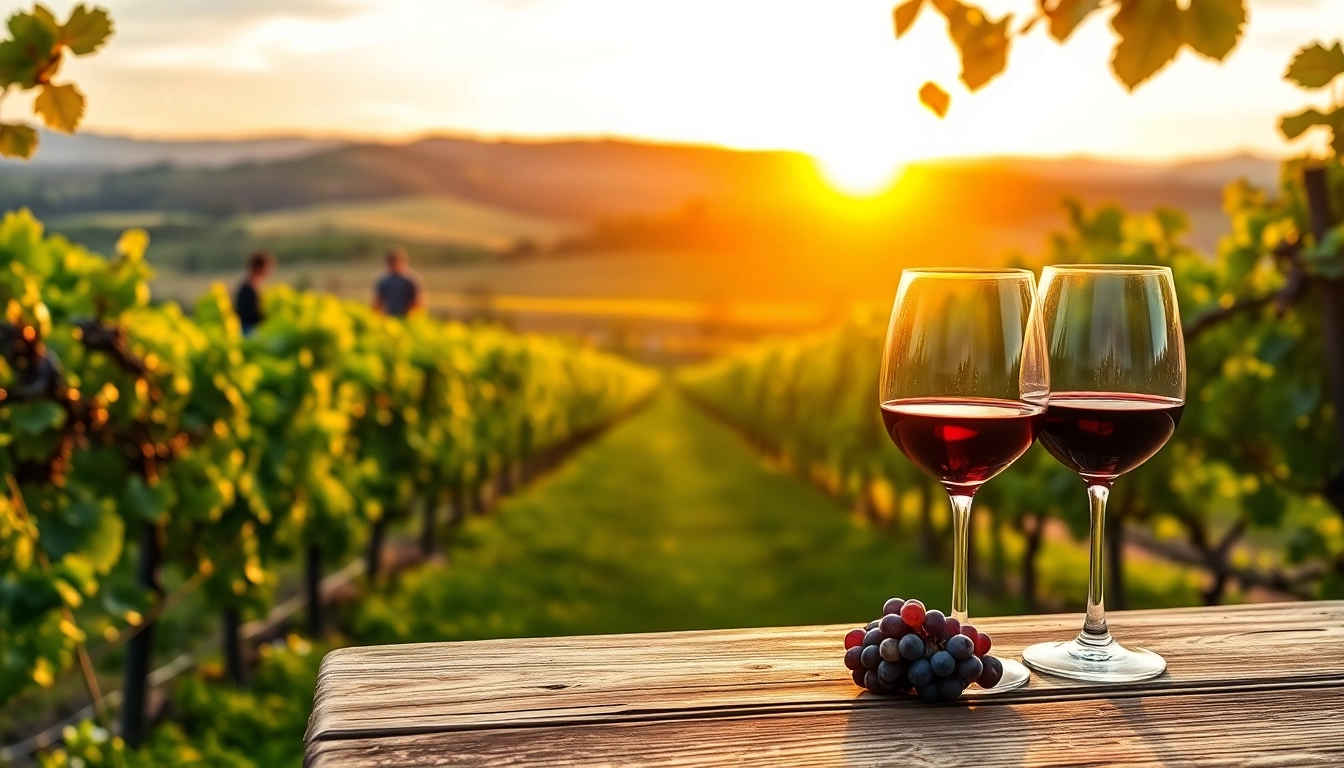 Wine tasting at clarksburg wineries with beautiful vineyard backdrop.