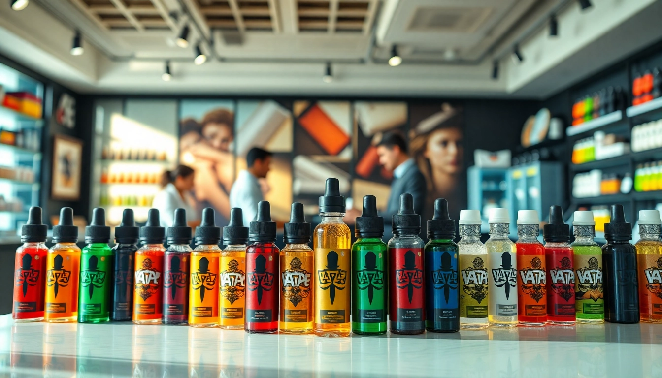 Engaging view of Vape Juice Depot showcasing colorful e-liquids and modern vape devices.