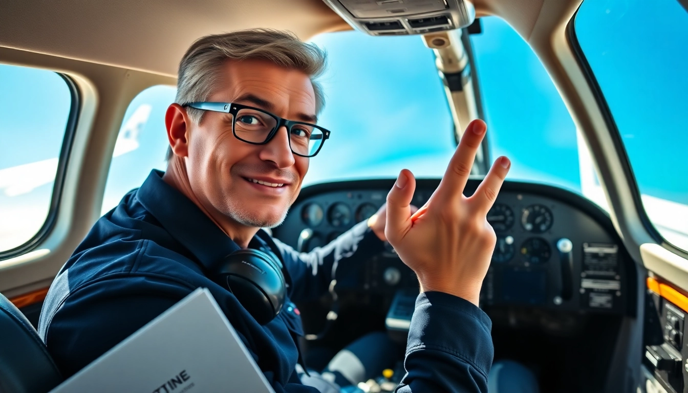 Learn to fly with our flight school near me featuring an expert instructor in the cockpit.