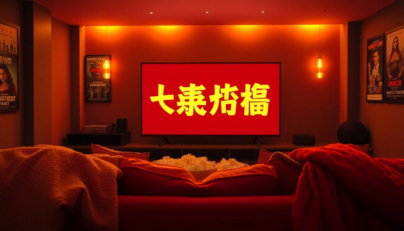 Enjoy cinematic moments withหนังออนไลน์ in a cozy home theater featuring plush seating and warm lighting.