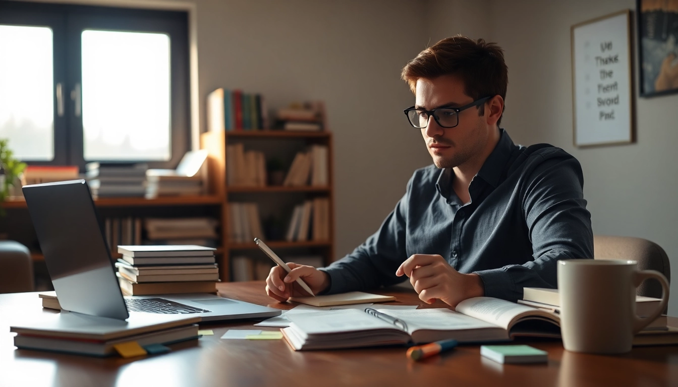 Pay someone to take my PMP exam with a student studying in a cozy, well-lit environment.