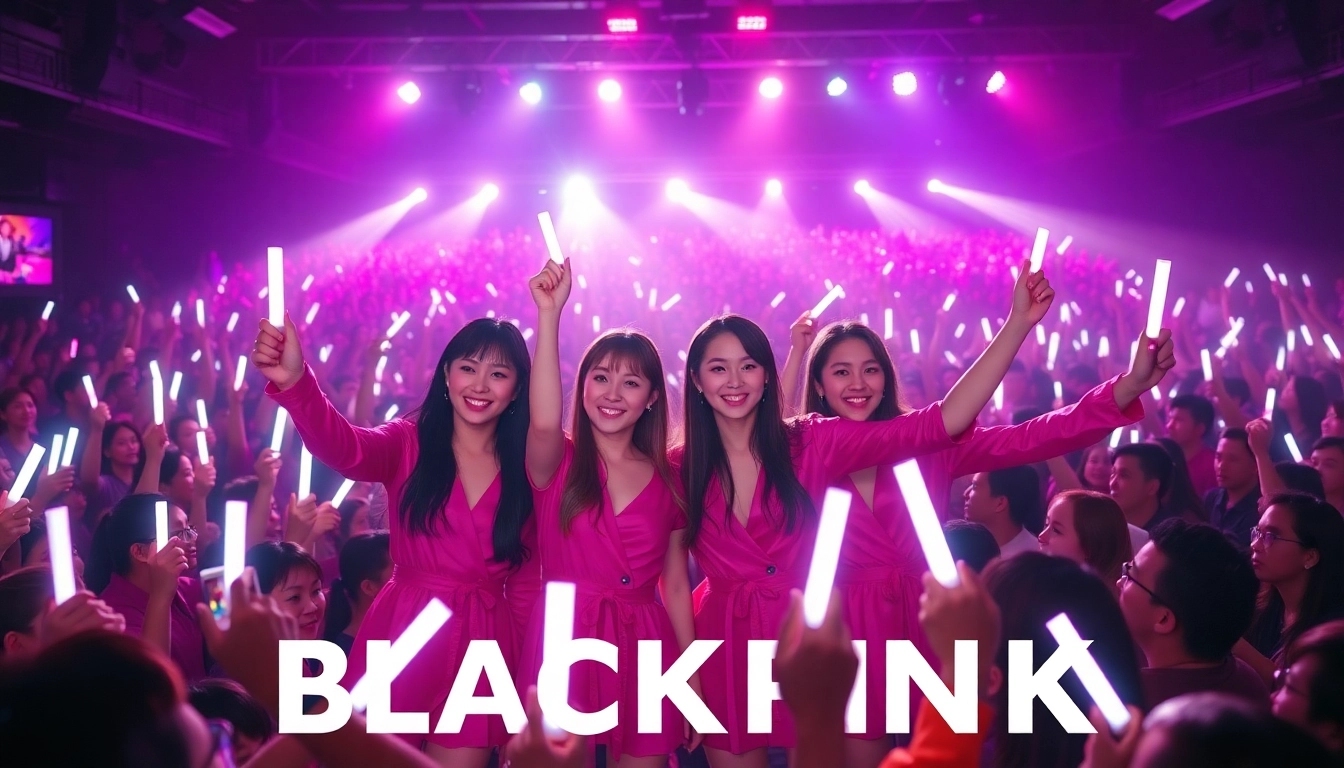 Watch Blackpink news highlights featuring the group during a lively concert performance.