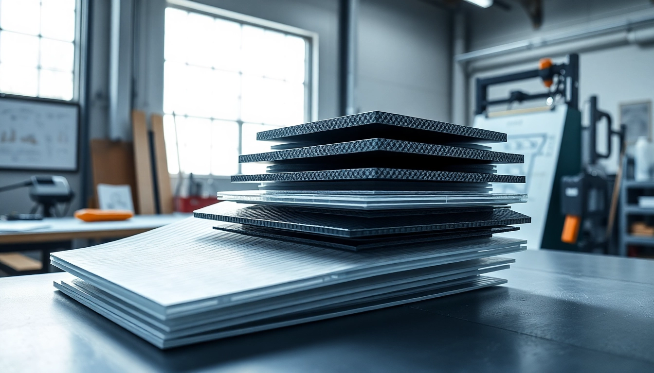 Showcasing engineered composites materials with unique textures in a professional setting.