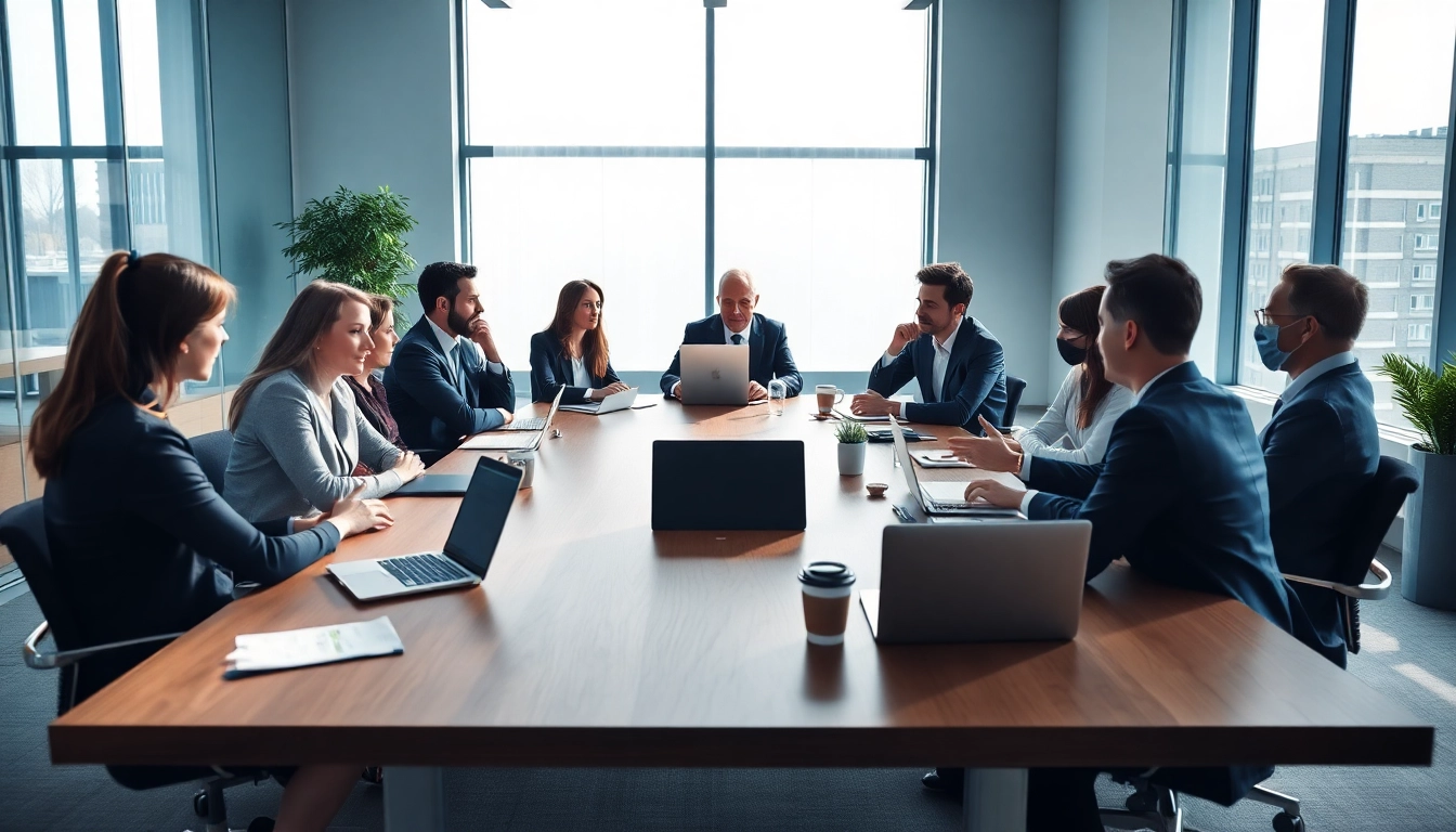 Betriebsrat Beratung in einem professionellen Besprechungssaal mit engagierten Fachleuten.
