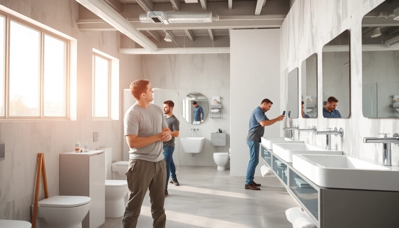Installation von Sanitäranlagen durch sonni sanitär GmbH in modernem Badezimmer