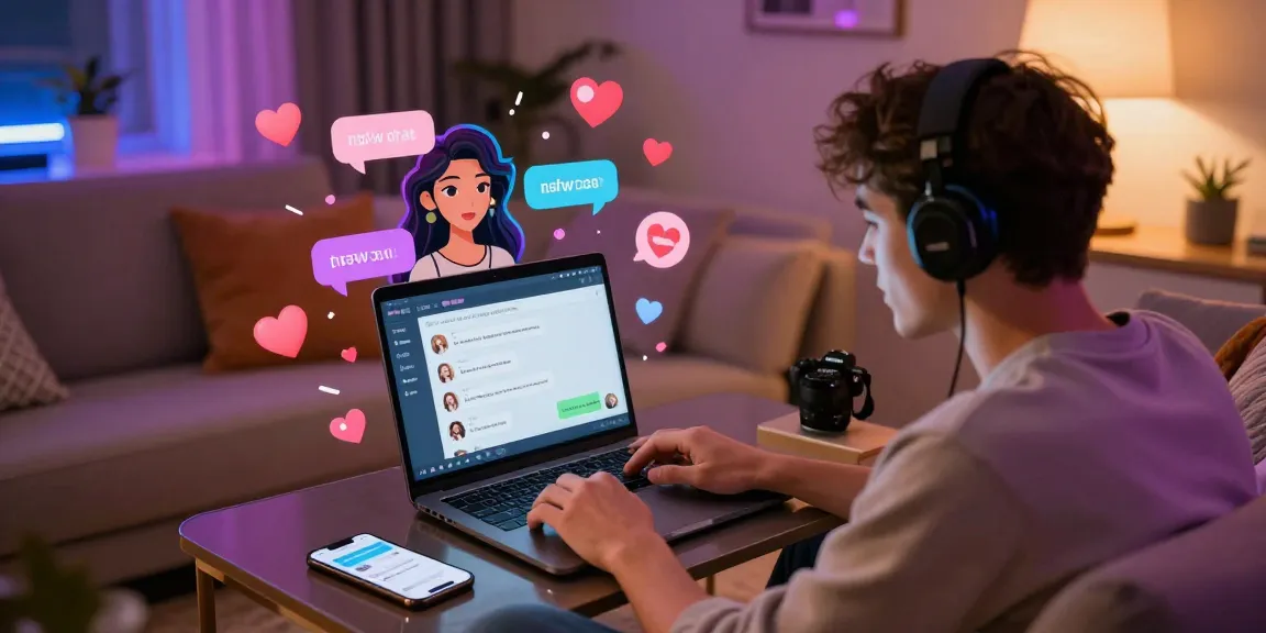 Engaging nsfw chat session in a vibrant digital environment with animated graphics and a cozy atmosphere.