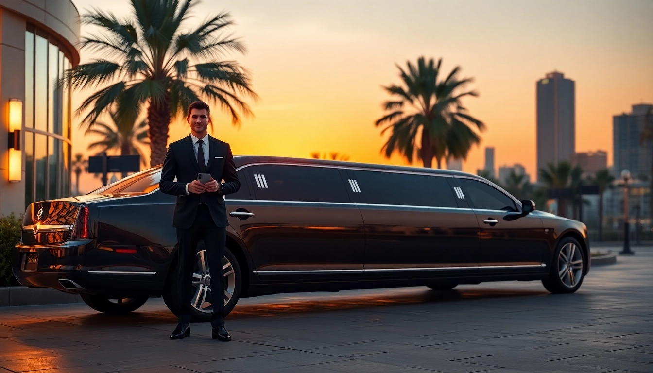 Luxurious Los Angeles Limo at upscale hotel, showcasing elegance and premium service.