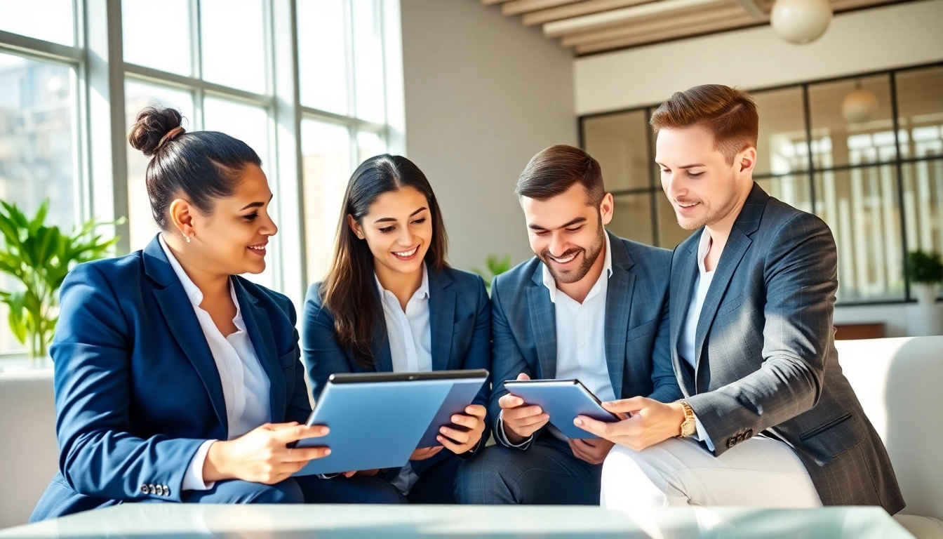 Team using WhatsApp Smart CRM to enhance collaboration and efficiency in a bright office.
