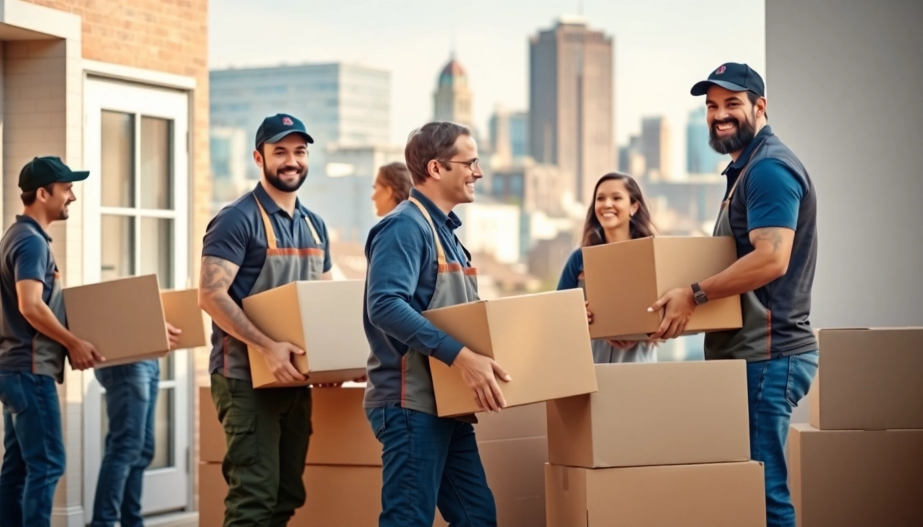 Movers in Boston efficiently packing belongings for a smooth relocation experience.
