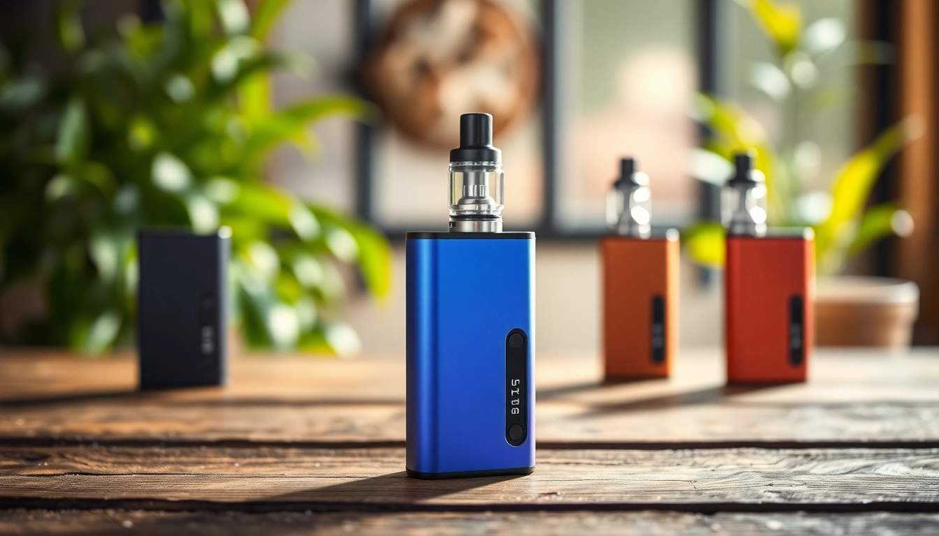 Elf Bar Elfa Vape auf einem rustikalen Tisch, betont durch frisches Ambiente
