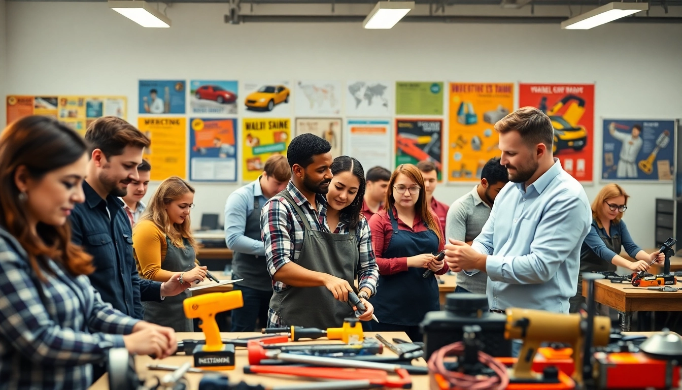 Students learning at trade schools oahu in an engaging classroom environment.