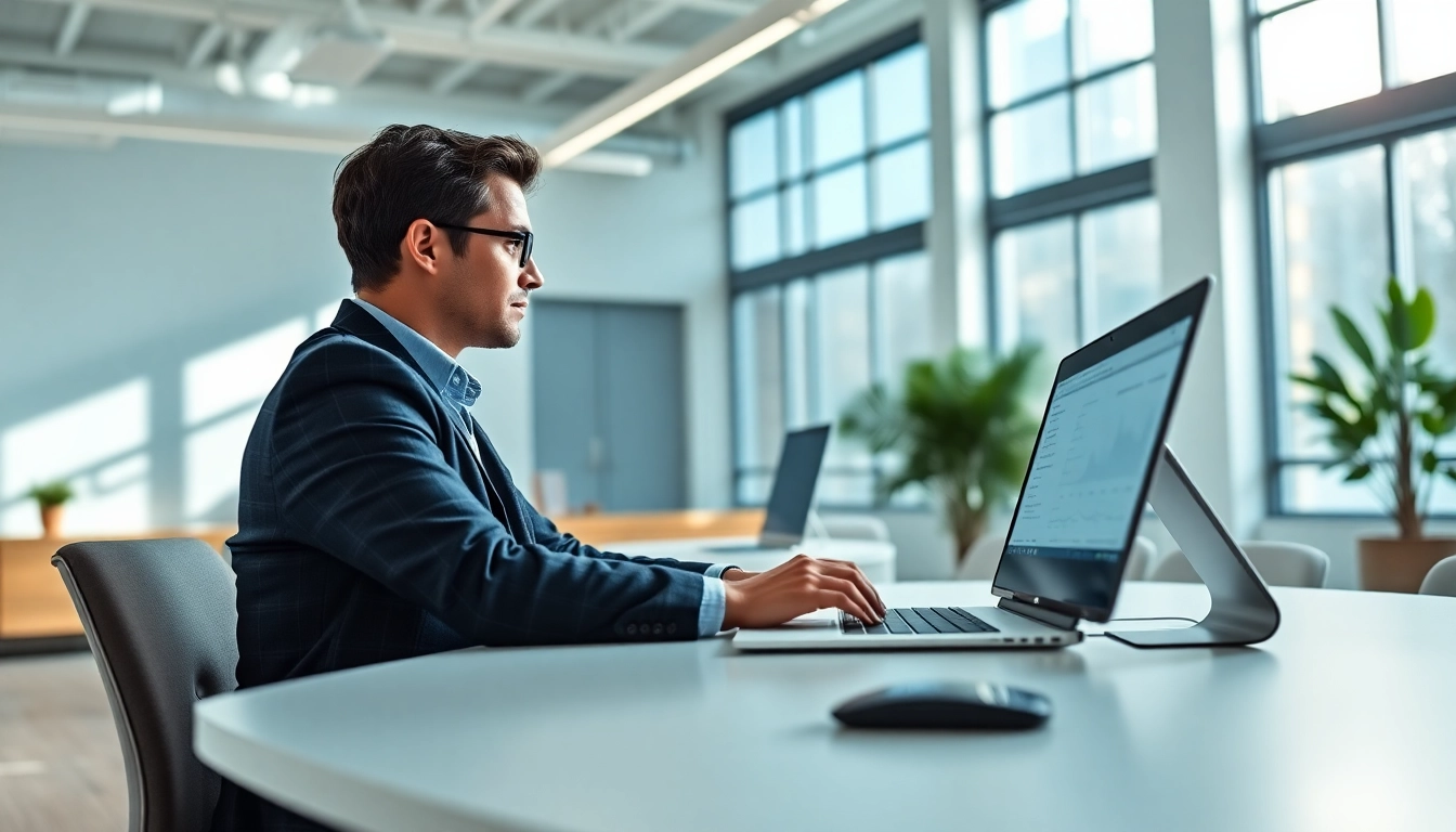 Analyze google ads edmonton metrics with a strategist in a modern office setting.