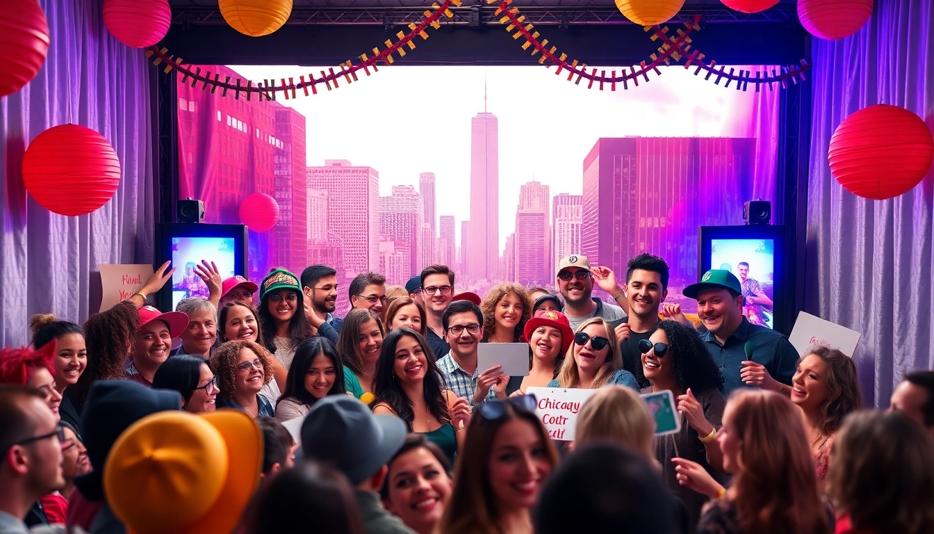 Capture joyful moments at a lively photo booth Chicago setup filled with vibrant props and smiles.