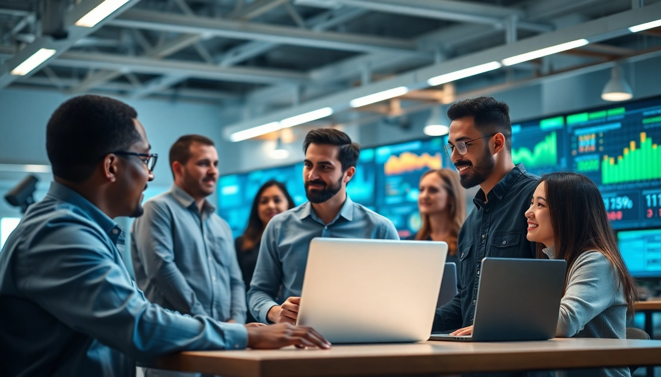 Explore managed IT services near me with a professional team collaborating in a modern office.