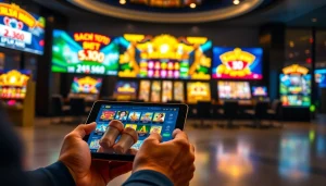 Menampilkan agen toto dalam interaksi permainan slot online modern yang menarik dan penuh warna.