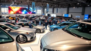 Visitors enjoying the exciting Auto Cars Show featuring stunning vehicles and engaging displays.