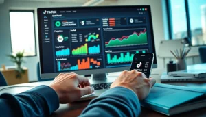 Manage your TikTok smm panel effectively with a digital marketing setup and analytics displayed.