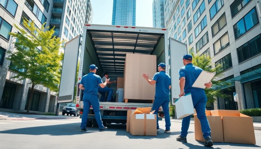 Dedicated team from a Toronto moving company meticulously packing items for a seamless relocation.