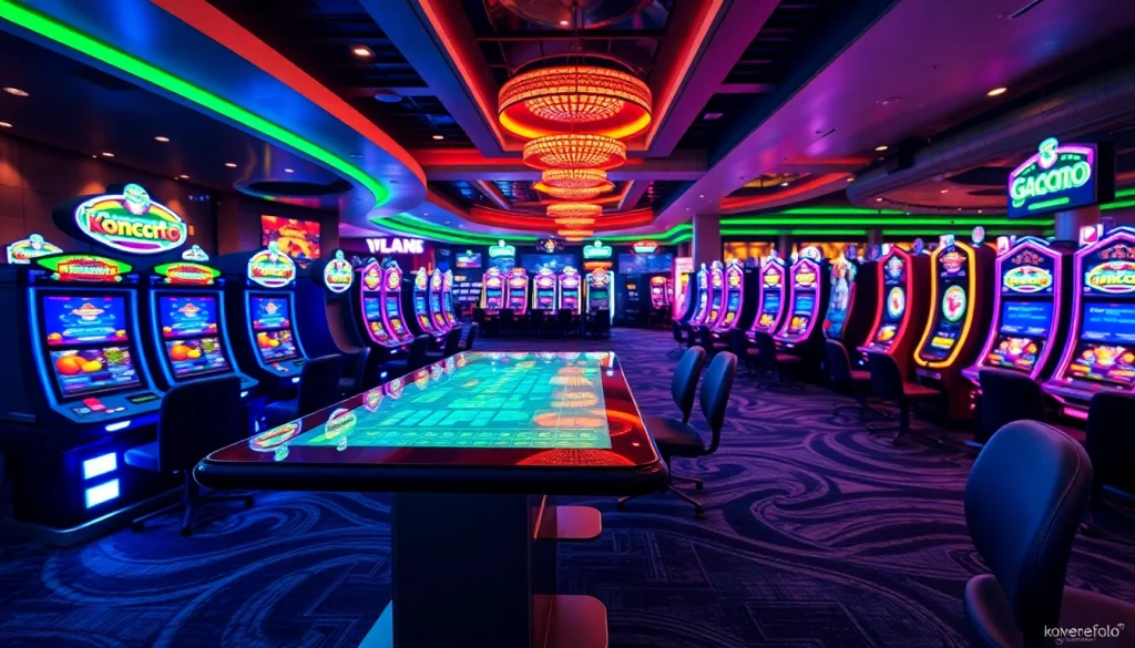 Menampilkan antusiasme dalam permainan slot komengtoto gacor dengan suasana kasino yang ceria.