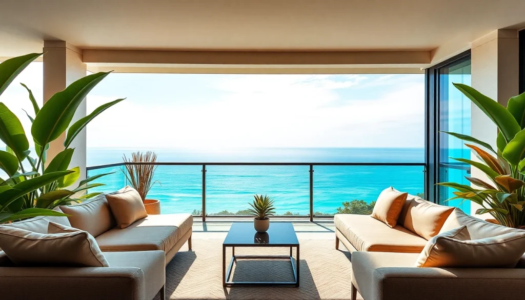 Explore a stunning condo for rent Pattaya with a breathtaking ocean view and inviting outdoor seating.