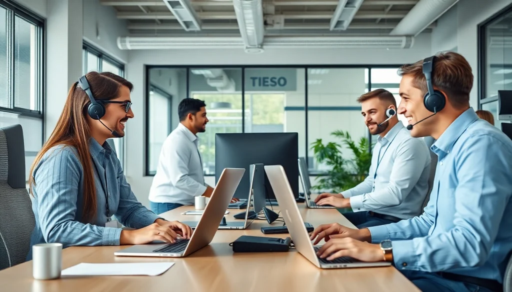 Small Business IT Support Tampa team providing professional assistance in a modern office.