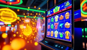 Agen toto slot yang menarik dengan simbol kemenangan yang cerah dan interaksi pengguna menyenangkan.
