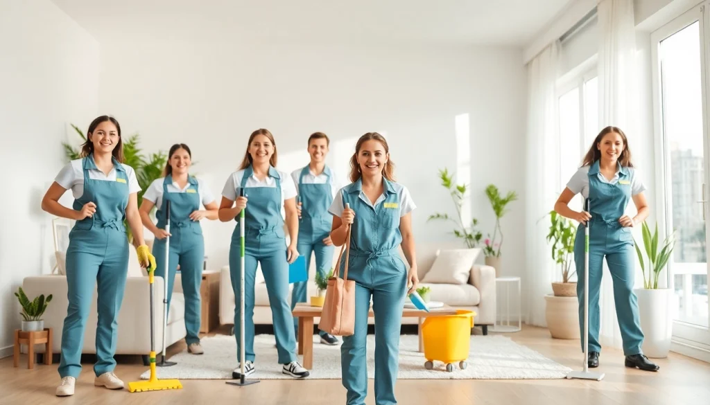 Cleaning Service team diligently working to create a spotless living space.