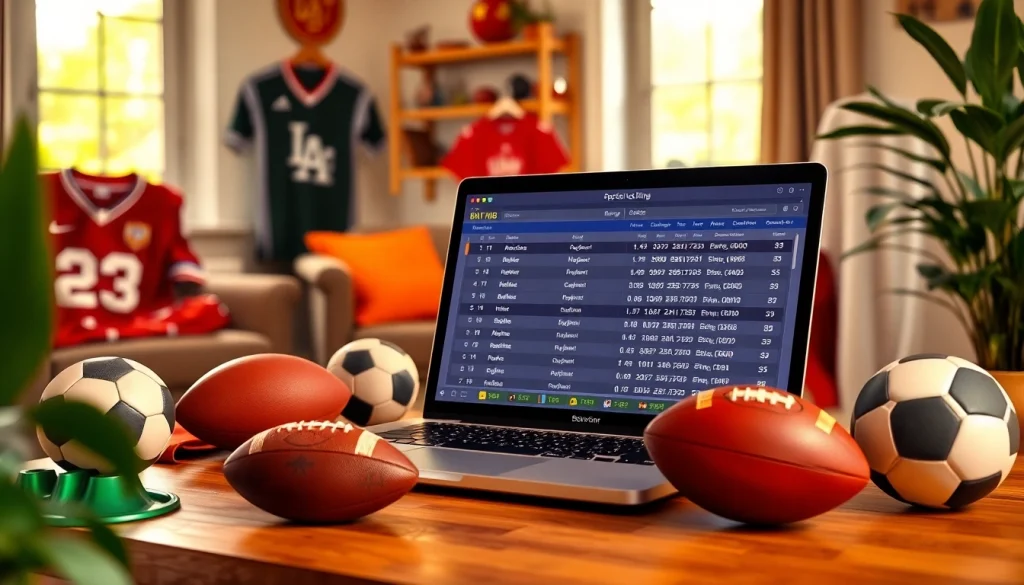 Explore the best sports betting sites in Mexico with a vibrant sports betting setup.