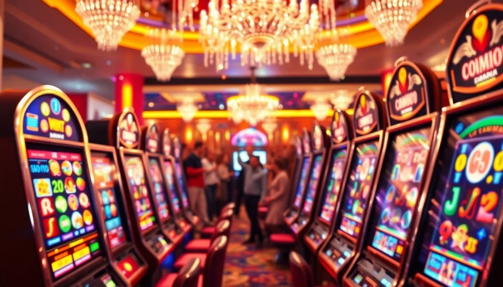 Putar slot online terbaru dengan suasana kasino yang cerah dan menyenangkan.