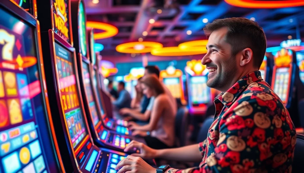 Menangkan pengalaman agen toto slot dengan pemain penuh semangat di kasino yang cerah.