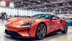 Experience the vibrant energy of the Auto Cars Show with modern vehicles on display.