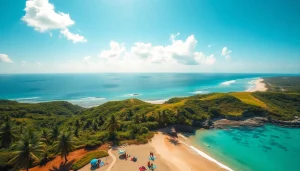 Cena de praia bonita em Paripueira AL, com areias pristinas e águas turquesas.