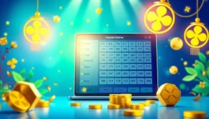 Togel online platform dengan antarmuka interaktif dan elemen warna cerah yang menarik.