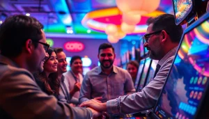 Menyaksikan momen seru bermain bandar toto di ruang permainan yang energik.